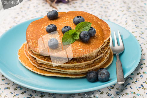 Image of Pancakes with fresh blackberries