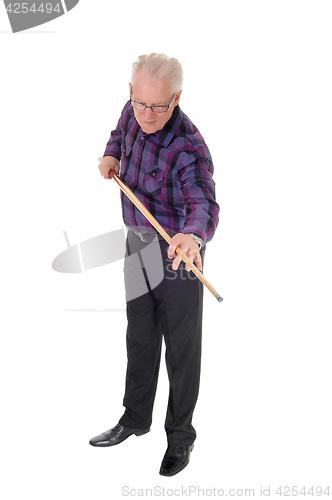 Image of Senior praying billiard.