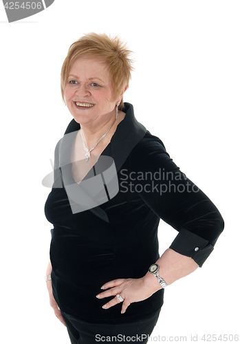 Image of Senior citizen woman smiling.