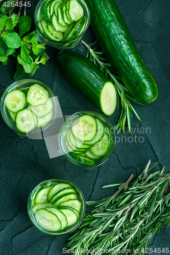 Image of drink with cucumber