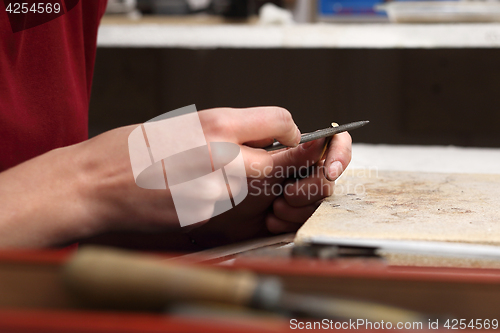 Image of Studio jewelery. Goldsmith, manufacture of jewelery