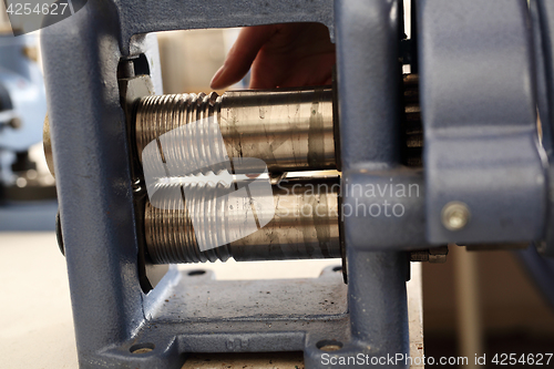 Image of Making rings, rolling rods. Workshop tools, rolling mill