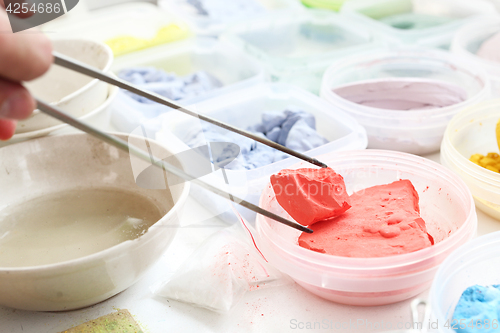 Image of Shop for plastics, pigments painting