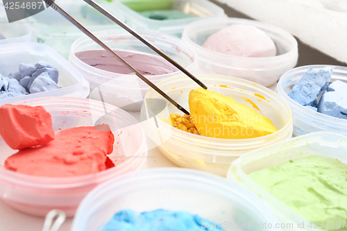 Image of Shop for plastics, pigments painting