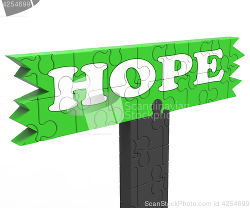 Image of Hope Sign Shows Faith Prayer Wishes