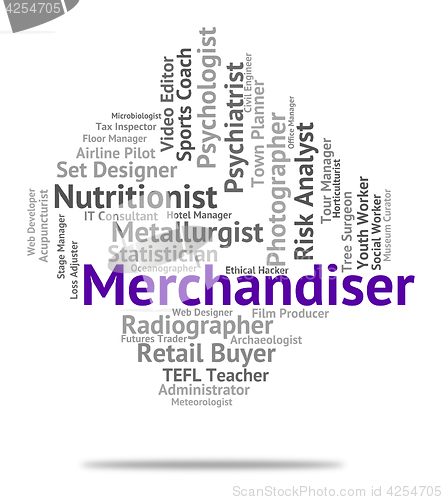 Image of Merchandiser Job Shows Hire Words And Work