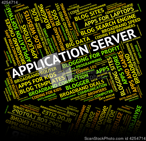 Image of Application Server Indicates Computer Servers And Applications