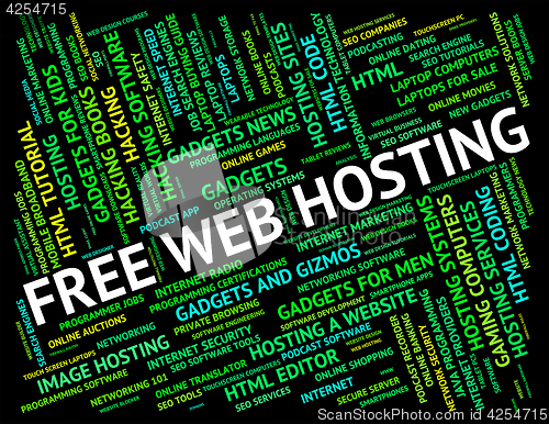 Image of Free Web Hosting Shows No Cost And Gratis
