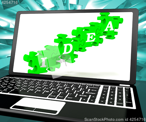 Image of Idea On Laptop Shows Websites\' Inventions