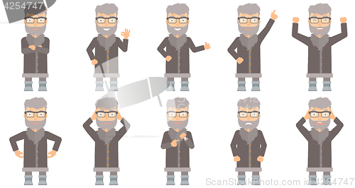 Image of Vector set of north man characters.