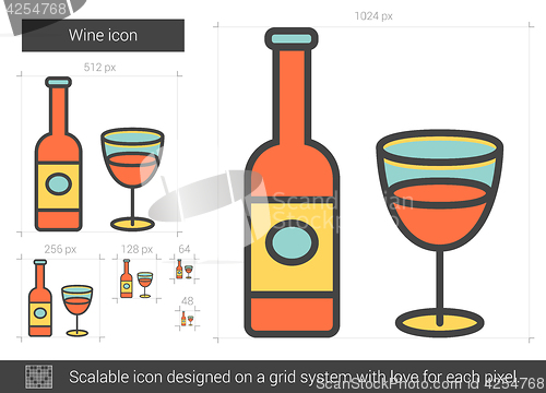 Image of Wine line icon.