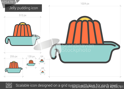 Image of Jelly pudding line icon.