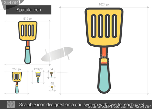 Image of Spatula line icon.