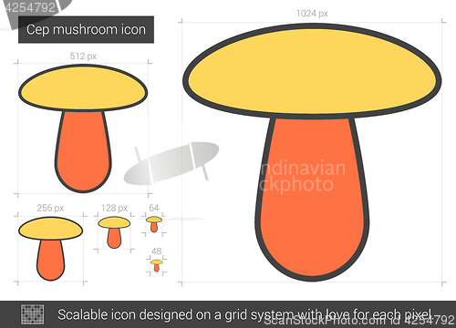 Image of Cep mushroom line icon.