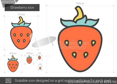 Image of Strawberry line icon.