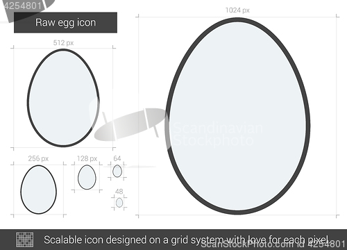 Image of Raw egg line icon.