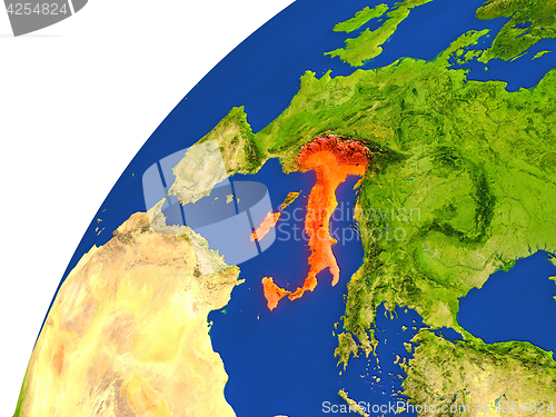 Image of Country of Italy satellite view