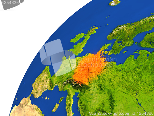 Image of Country of Germany satellite view