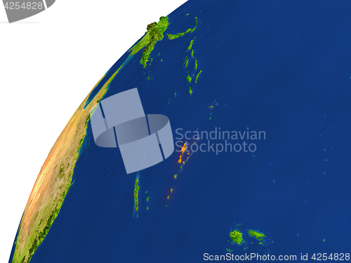 Image of Country of Vanuatu satellite view