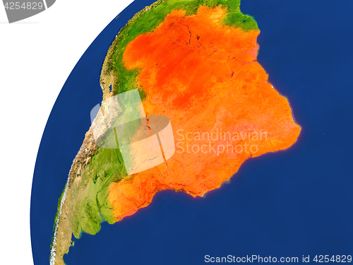 Image of Country of Brazil satellite view