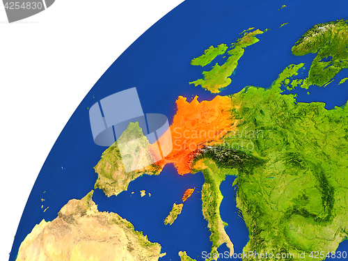 Image of Country of France satellite view