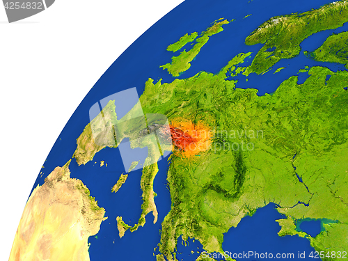 Image of Country of Austria satellite view