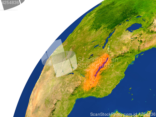 Image of Country of Malawi satellite view