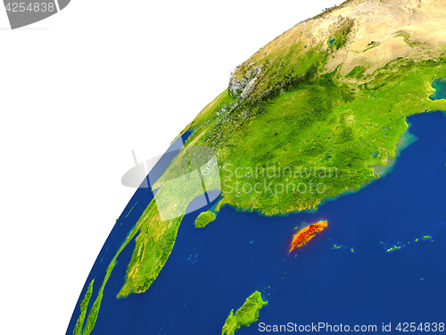 Image of Country of Taiwan satellite view