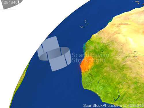 Image of Country of Sierra Leone satellite view