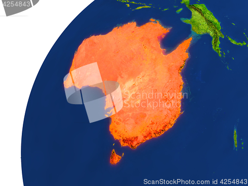 Image of Country of Australia satellite view