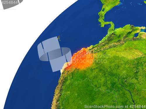 Image of Country of Ecuador satellite view