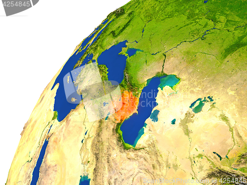 Image of Country of Azerbaijan satellite view