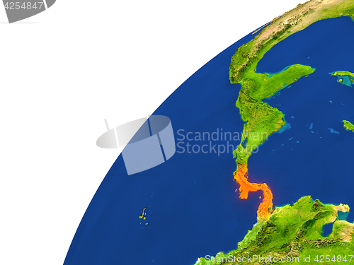 Image of Country of Panama satellite view