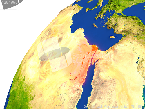 Image of Country of Egypt satellite view