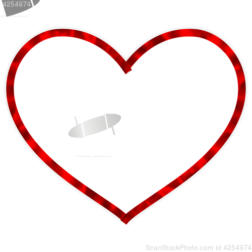 Image of Ribbon heart isolated. EPS 10