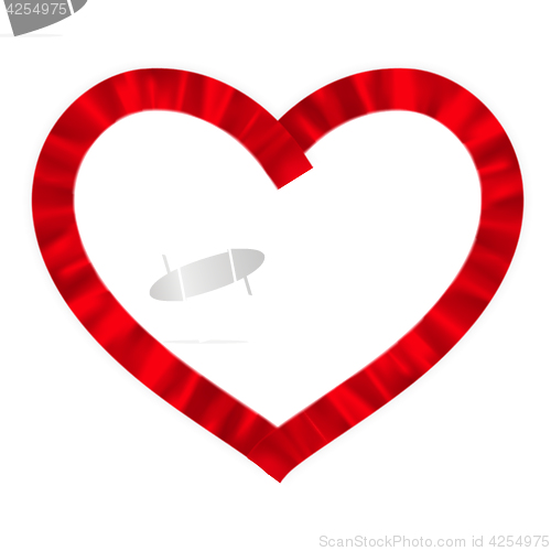 Image of Heart a red tape. EPS 10