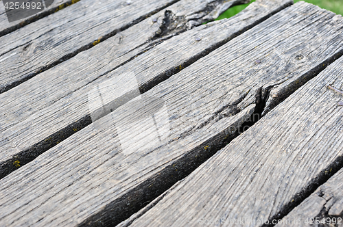 Image of Old aged wood planks in perspective