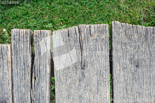 Image of Old aged wood planks in perspective