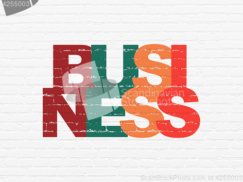 Image of Finance concept: Business on wall background