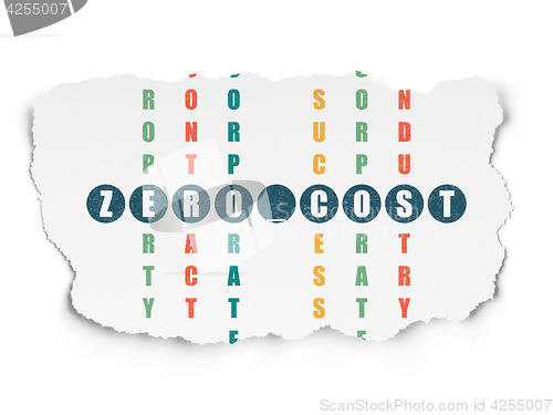 Image of Finance concept: Zero cost in Crossword Puzzle