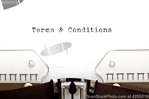 Image of Terms And Conditions On Typewriter