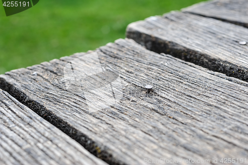 Image of Old aged wood planks in perspective