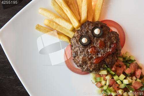 Image of Funny meat cutlet face