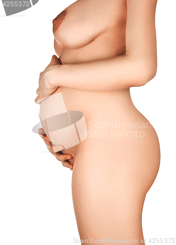 Image of Naked pregnant woman