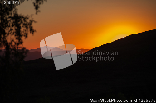 Image of Beauty sunset in the mountains