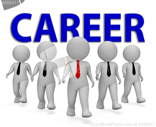 Image of Career Businessmen Represents Job Search 3d Rendering