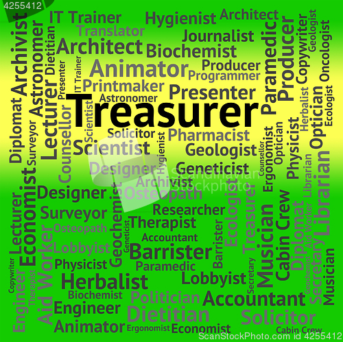 Image of Treasurer Job Means Text Hiring And Career