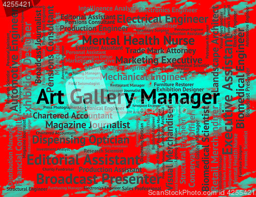 Image of Art Gallery Manager Indicates Occupations Career And Arts