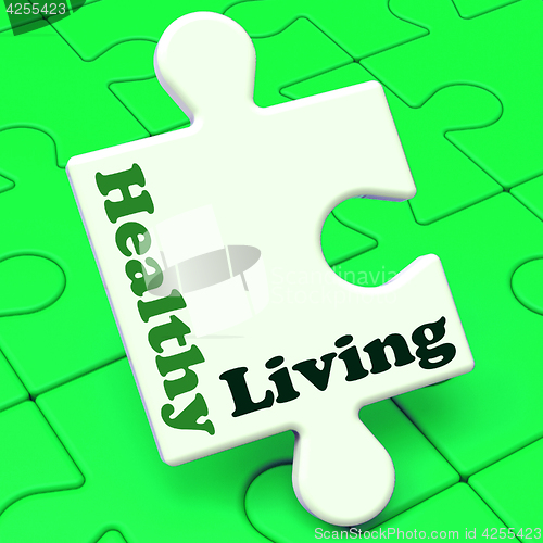 Image of Healthy Living Shows Fitness And Nutrition Lifestyle