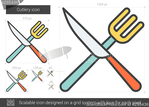 Image of Cutlery line icon.